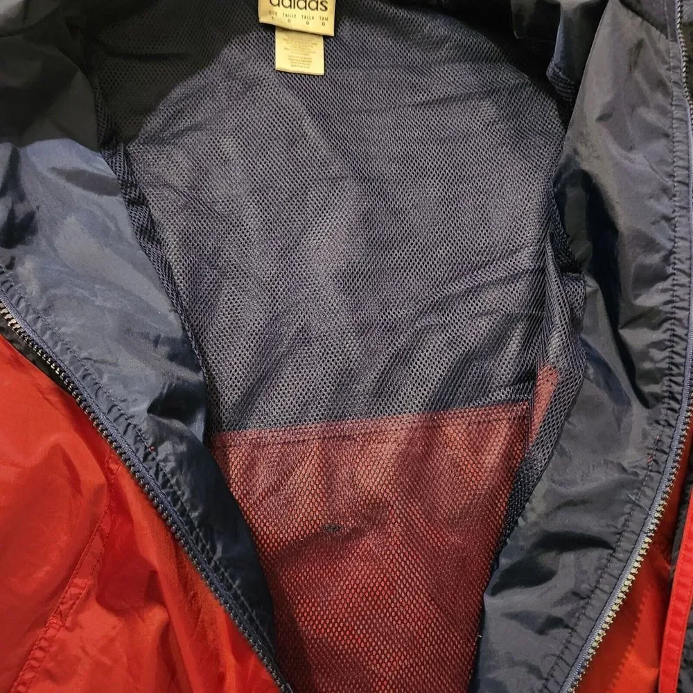 Vintage Adidas Track Jacket Men L Y2K Windbreaker Mesh Colorblock‎ 90s Hip Hop